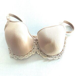 BRA 34 DDD WACOAL Beige Lace Underwire Adjustable Straps